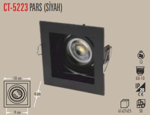 CATA PARS SPOT KARE (SİYAH) 