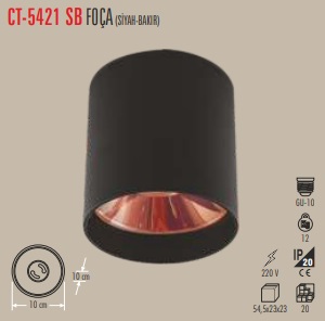 CATA FO&Ccedil;A S/&Uuml; ARMAT&Uuml;R  (GU-10 )  (SİYAH+ BAKIR) 