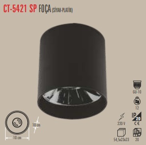 CATA FO&Ccedil;A S/&Uuml; ARMAT&Uuml;R  (GU-10 )  (SİYAH+PLATİN) 