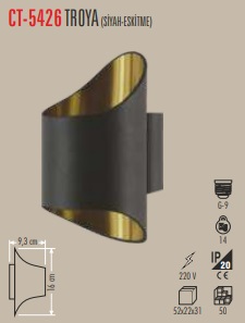 CATA TROYA APLİK (G-9)  (SİYAH-GOLD) 
