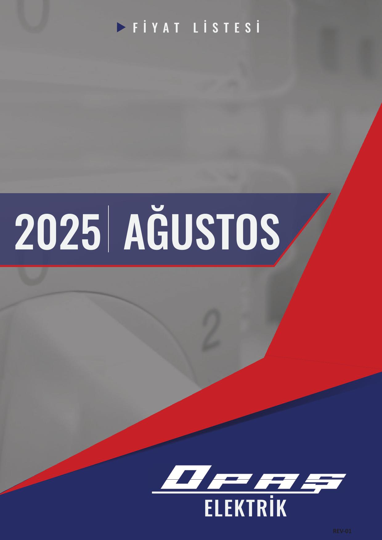 OPAŞ 2025 AĞUSTOS Özbek Enerji | Elektrik Malzemeleri Toptan ve Perakende Satışı